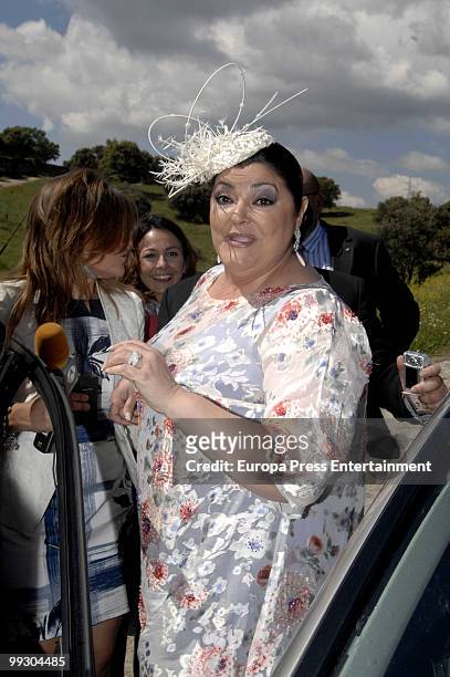 Juanita Reina attends the wedding of the Spanish singer Lolita and the Cuban actor Pablo Duran on May 14, 2010 in Madrid, Spain.