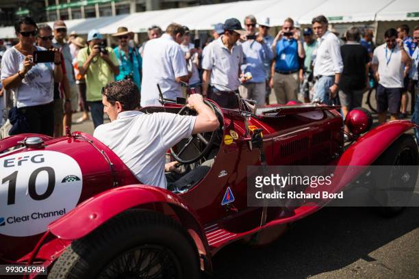 An Alfa Romeo 8C 2300 Monza 1932 is seen during Le Mans Classic 2018 on July 6, 2018 in Le Mans, France.