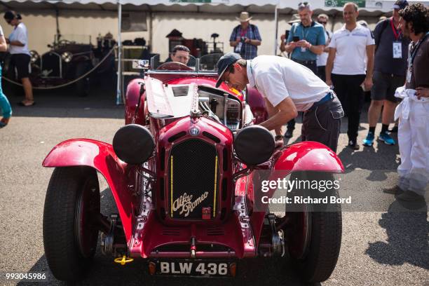 An Alfa Romeo 8C 2300 Monza 1932 is seen during Le Mans Classic 2018 on July 6, 2018 in Le Mans, France.