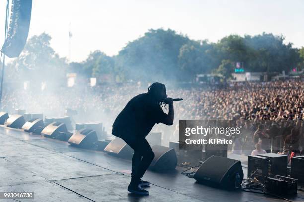 PartyNextDoor performs during Wireless Festival 2018 at Finsbury Park on July 6, 2018 in London, England.