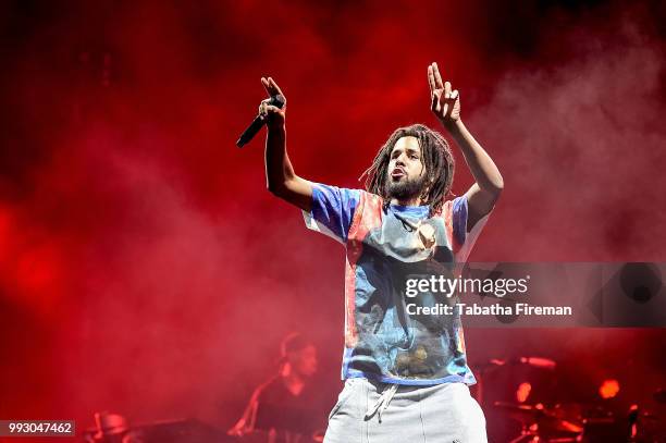 Cole headlines the main stage on Day 1 of Wireless Festival 2018 at Finsbury Park on July 6, 2018 in London, England.