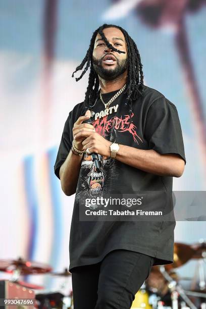 Performs on the Main Stage on Day 1 of Wireless Festival 2018 at Finsbury Park on July 6, 2018 in London, England.