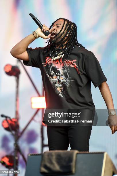 Performs on the Main Stage on Day 1 of Wireless Festival 2018 at Finsbury Park on July 6, 2018 in London, England.