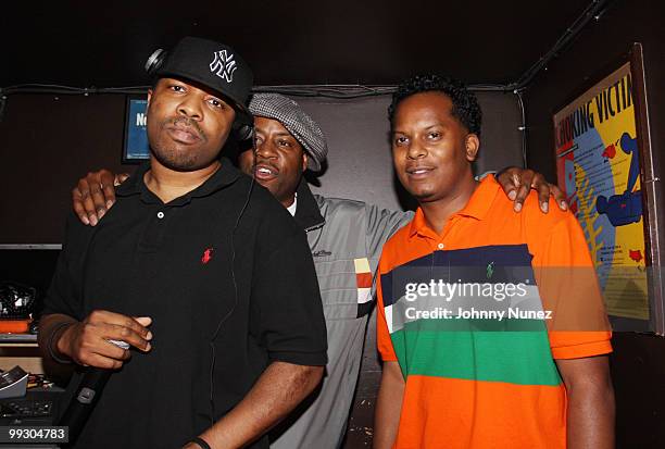 Scratch, Dana Dane, and Special Ed attend Special Ed's birthday bash at Katra Lounge on May 13, 2010 in New York City.