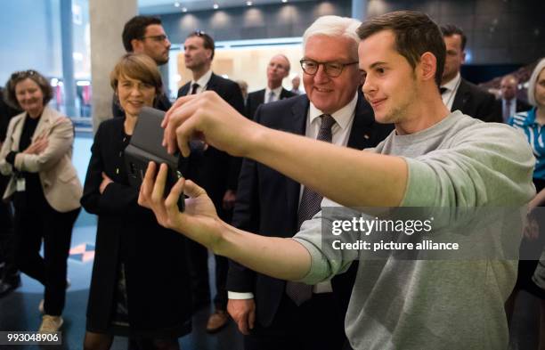 German federal president Frank-Walter Steinmeier and his wife Elke Buedenbender visit the national museum "Te Papa Tongarewa" in Wellington, New...