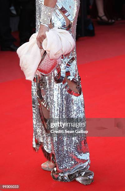 Tiziana Rocca attends the "Wall Street: Money Never Sleeps" Premiere at the Palais des Festivals during the 63rd Annual Cannes Film Festival on May...