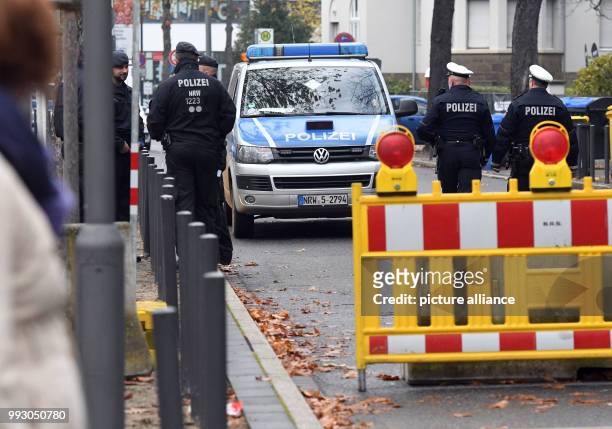 Police officers secure the area around the UN World Climate Change Conference COP23 building in Bonn, Germany, 06 November 2017. The World Climate...