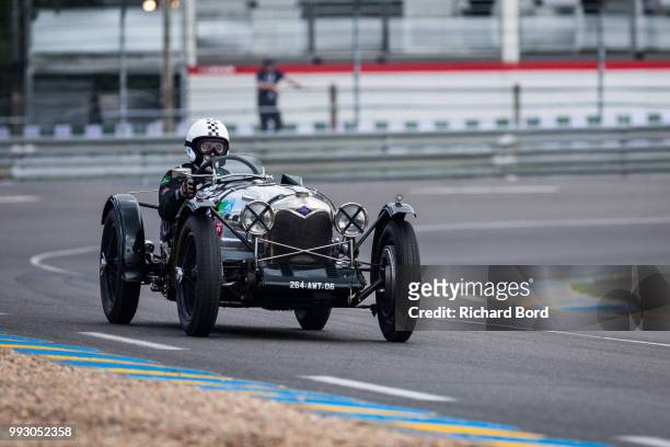 Riley Brooklands 1928 competes during the Day Practice at Le Mans Classic 2018 on July 6, 2018 in Le Mans, France.