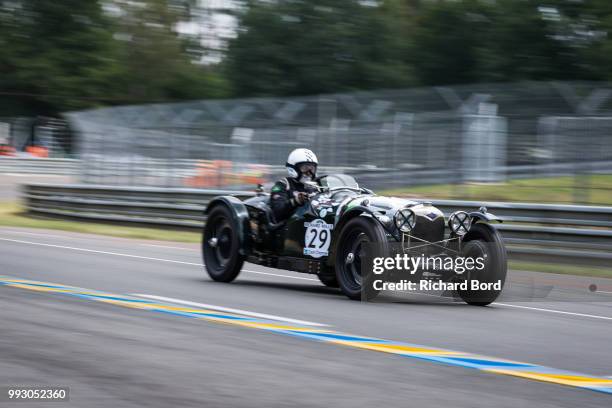 Riley Brooklands 1928 competes during the Day Practice at Le Mans Classic 2018 on July 6, 2018 in Le Mans, France.