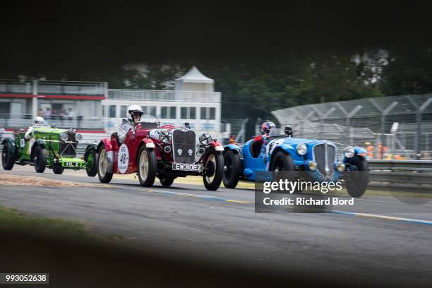 Singer Le Mans 1934 competes during the Day Practice at Le Mans Classic 2018 on July 6, 2018 in Le Mans, France.