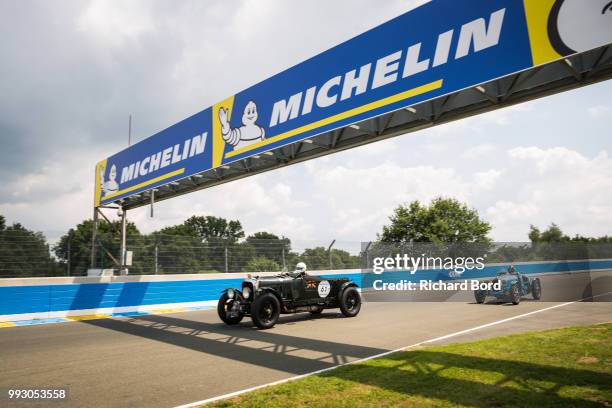 Bentley 4.5L Blower 1929 competes during the Day Practice at Le Mans Classic 2018 on July 6, 2018 in Le Mans, France.