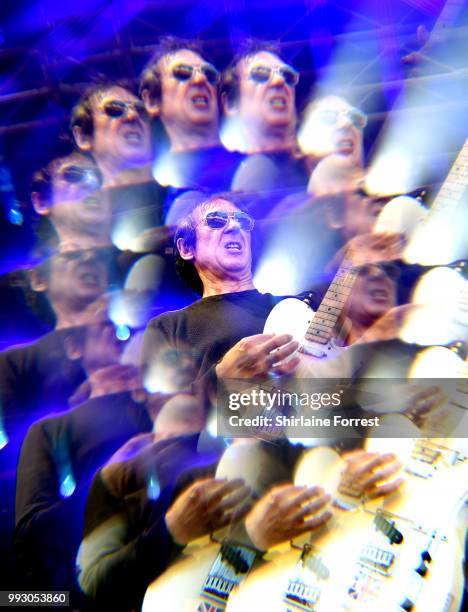 Steve Diggle of Buzzcocks performs during Sounds of the City at Castlefield Bowl on July 6, 2018 in Manchester, England.