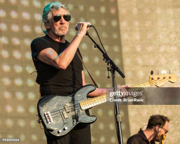 Roger Waters performs live at Barclaycard present British Summer Time Hyde Park at Hyde Park on July 6, 2018 in London, England.