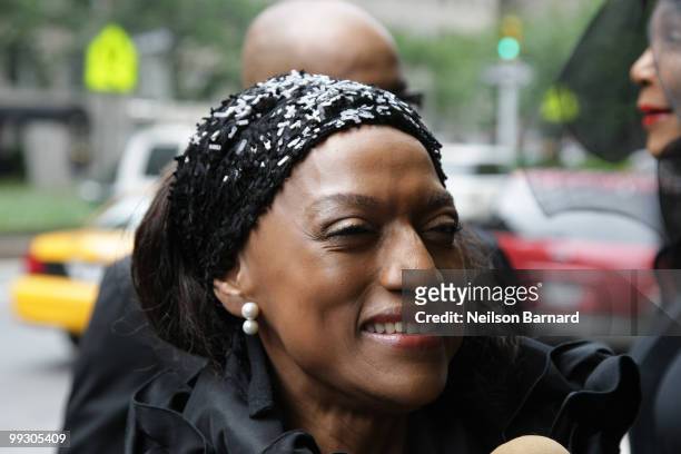 Opera singer Jessye Norman attends funeral services for entertainer Lena Horne at the Church of St. Ignatius Loyola on May 14, 2010 in New York City.