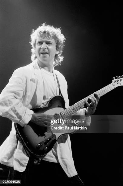 Guitarist Andy Summers of The Police performs on stage at the Rosemont Horizon in Rosemont, Illinois, June 13, 1986.