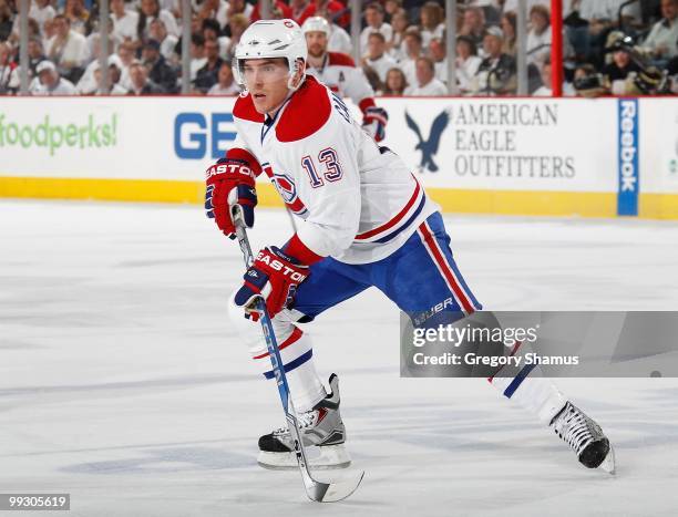 Michael Cammalleri of the Montreal Canadiens skates against the Pittsburgh Penguins in Game Seven of the Eastern Conference Semifinals during the...