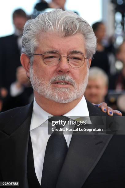 Director/producer George Lucas attends the "Wall Street: Money Never Sleeps" Premiere at the Palais des Festivals during the 63rd Annual Cannes Film...