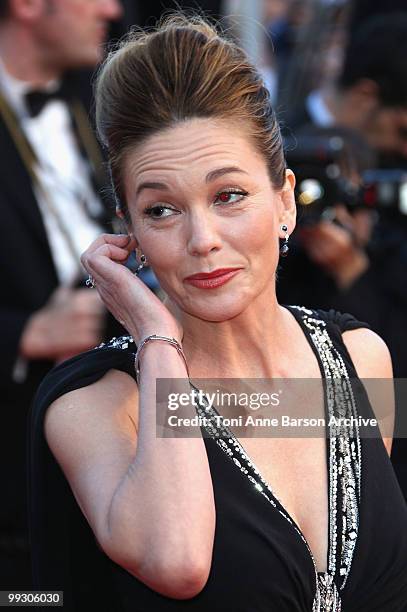 Actress Diane Lane attends the Premiere of 'Wall Street: Money Never Sleeps' held at the Palais des Festivals during the 63rd Annual International...