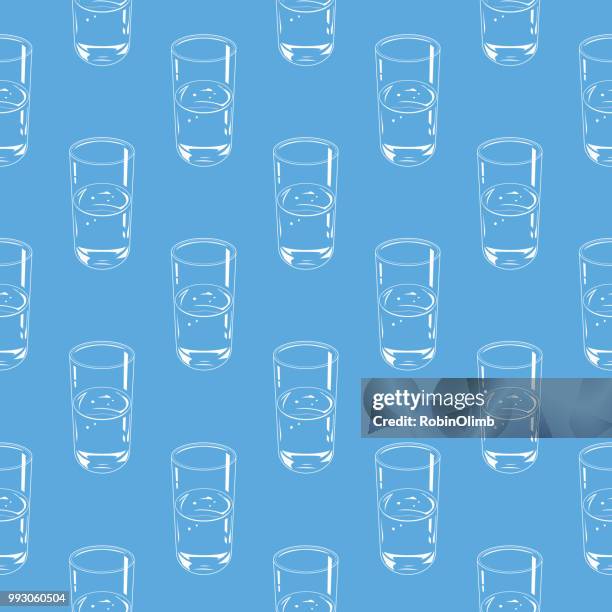 blue water glass seamless pattern - robinolimb stock illustrations