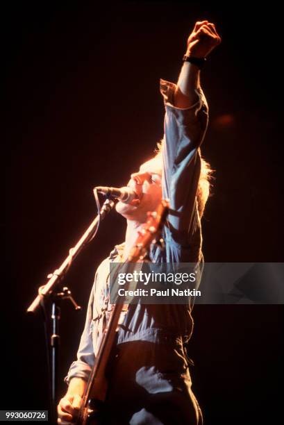 Sting of the Police performs on stage at the Riviera Theater in Chicago, Illinois , November 9, 1979.