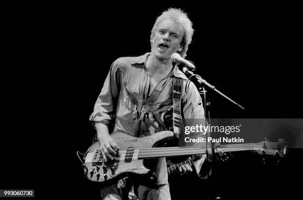 Sting of the Police performs on stage at the Riviera Theater in Chicago, Illinois, November 9, 1979.