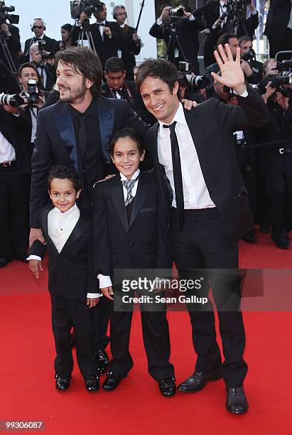 Actor Jose Maria Yazpik, director Diego Luna, Gerardo Ruiz-Esparza and Christopher Ruiz-Esparza attend the "Abel" Premiere at the Palais des...