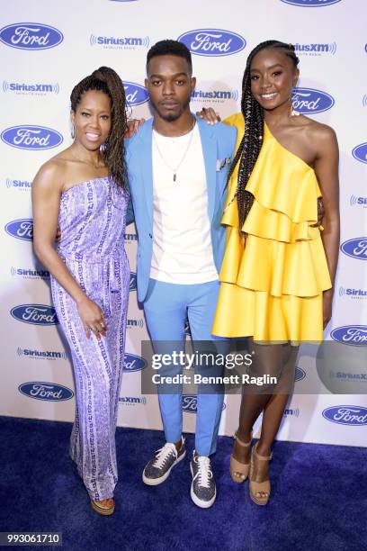 Regina King, Stephan James, and KiKi Layne attend 'If Beale Street Could Talk' Movie Cast and Filmmakers at Essence Festival 2018 on July 6, 2018 in...