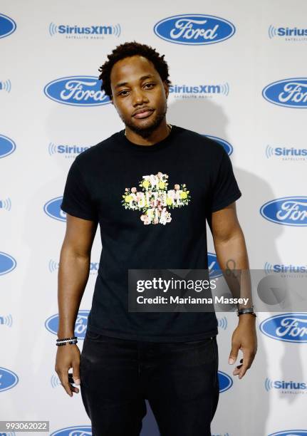 Actor Leon Thomas poses for a photo during the SiriusXM's Heart & Soul Channel Broadcasts from Essence Festival on July 6, 2018 in New Orleans,...