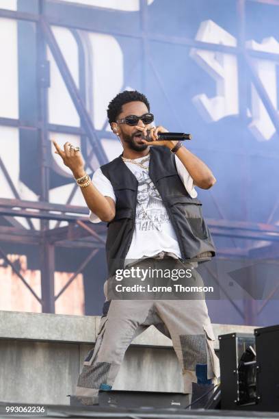 Big Sean performs during Wireless Festival 2018 at Finsbury Park on July 6th, 2018 in London, England.