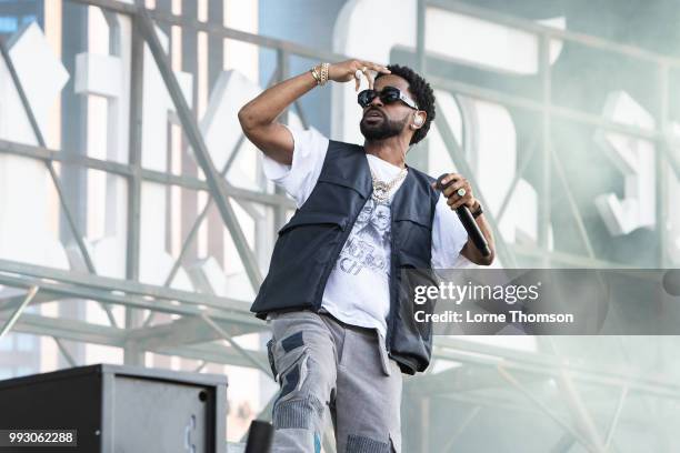 Big Sean performs during Wireless Festival 2018 at Finsbury Park on July 6th, 2018 in London, England.