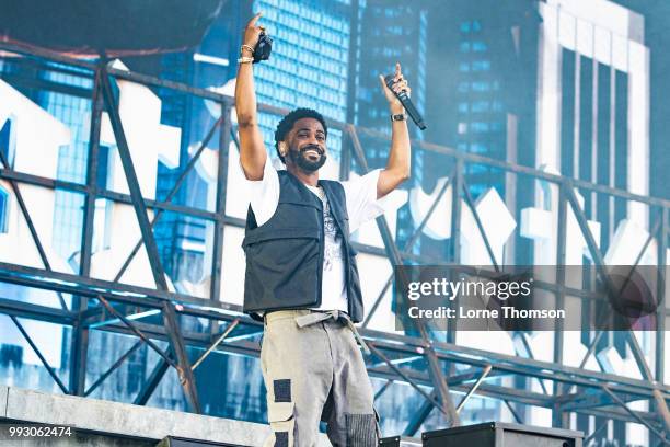 Big Sean performs during Wireless Festival 2018 at Finsbury Park on July 6th, 2018 in London, England.