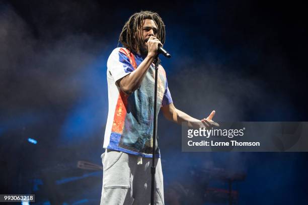 Cole performs during Wireless Festival 2018 at Finsbury Park on July 6th, 2018 in London, England.