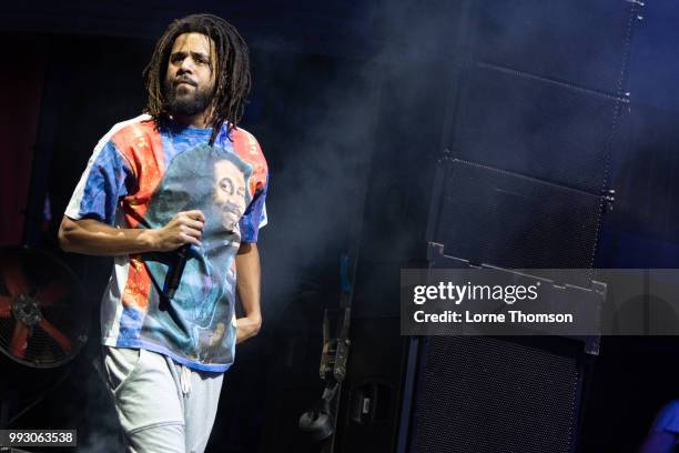 Cole performs during Wireless Festival 2018 at Finsbury Park on July 6th, 2018 in London, England.