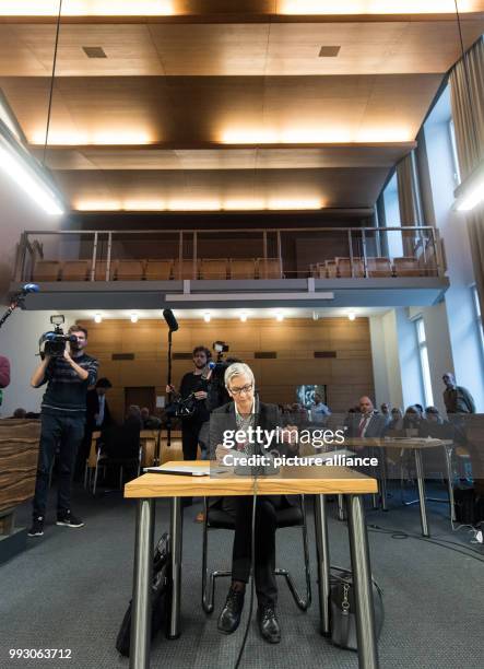 Ursula Wittwer-Backofen, an expert from the Freiburg University for Forensic Anthropology, waiting to giver her testimony in a courtroom of the...