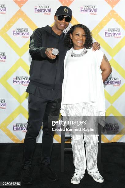 Doug E. Fresh and Mia X attend the 2018 Essence Festival presented By Coca-Cola - Day 1 at Louisiana Superdome on July 6, 2018 in New Orleans,...