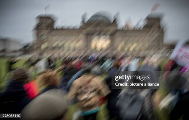 Storm onto the Reichstag' , a project by Swiss theatre director Milo Rau, marks the end of the so-called 'world parliament' in Berlin, Germany, 7...