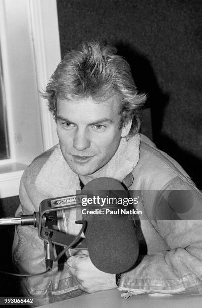 Sting of the Police at WMET Radio in Chicago, Illinois, November 9, 1982.