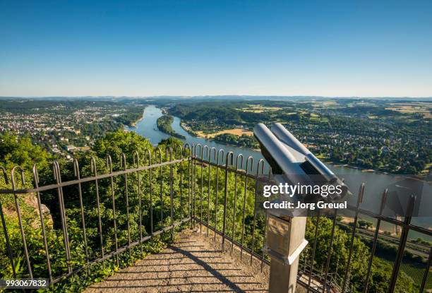 rhine river from mount drachenfels - bonn stock pictures, royalty-free photos & images