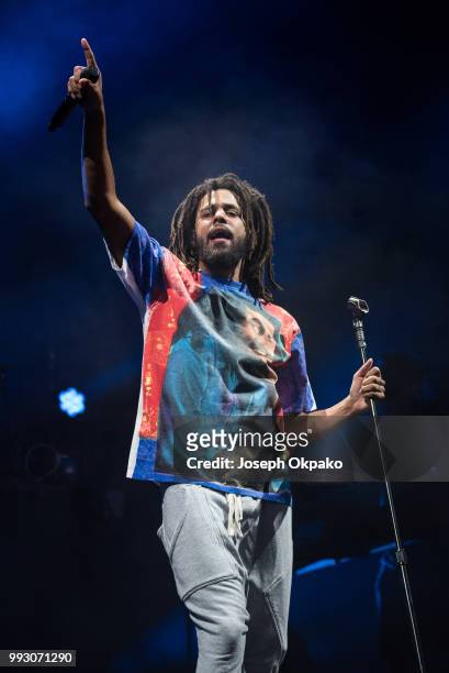Cole performs on Day 1 of Wireless Festival 2018 at Finsbury Park on July 6, 2018 in London, England.