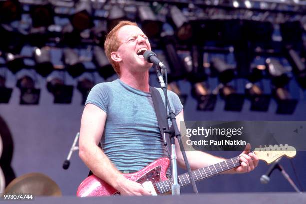 Singer and guitarist Danny Elfman of the music group Oingo Boingo performs on stage at the US Festival in Ontario, California, May 28, 1983.