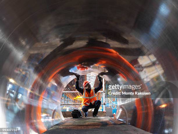 engineer testing forged steel - making stock pictures, royalty-free photos & images