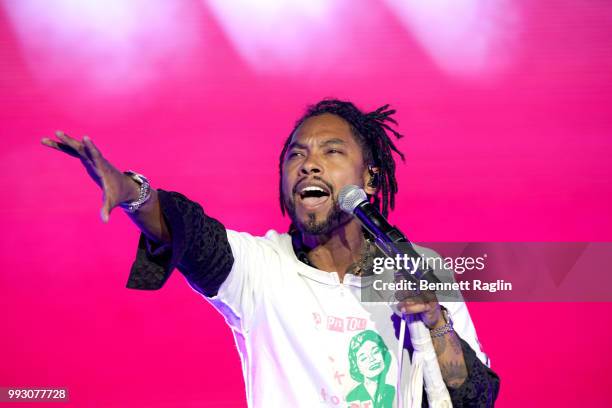 Miguel performs onstage during the 2018 Essence Festival presented By Coca-Cola - Day 1 at Louisiana Superdome on July 6, 2018 in New Orleans,...