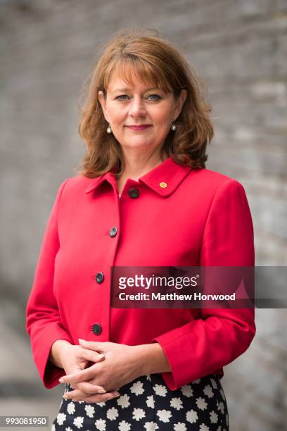Leanne Wood, Leader of Plaid Cymru and Welsh Assembly Member for Rhondda, poses for a picture on June 29, 2016 in Cardiff, United Kingdom. Leanne...