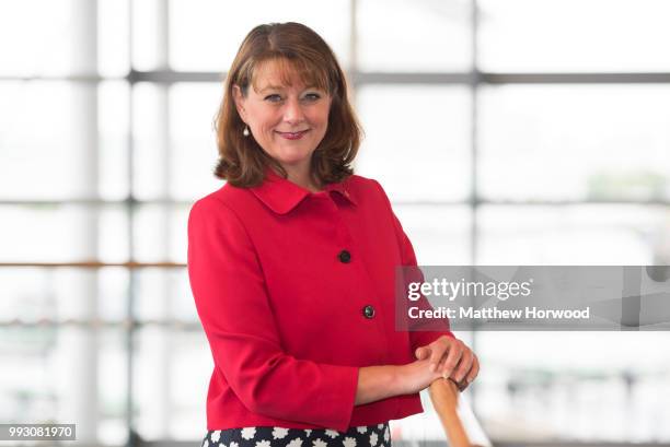 Leanne Wood, Leader of Plaid Cymru and Welsh Assembly Member for Rhondda, poses for a picture on June 29, 2016 in Cardiff, United Kingdom. Leanne...