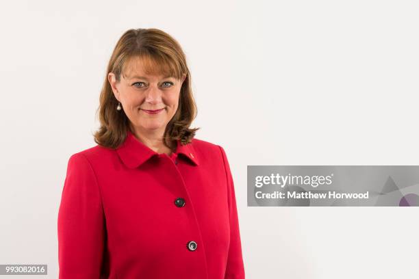 Leanne Wood, Leader of Plaid Cymru and Welsh Assembly Member for Rhondda, poses for a picture on June 29, 2016 in Cardiff, United Kingdom. Leanne...