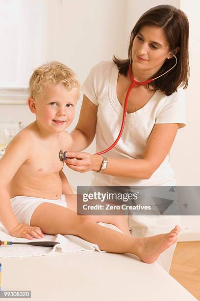 children at the pediatrician - starnberg stock pictures, royalty-free photos & images