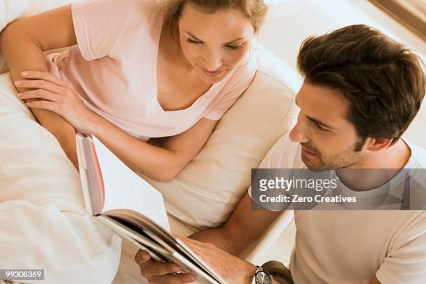 couple reading a book - dietramszell bildbanksfoton och bilder
