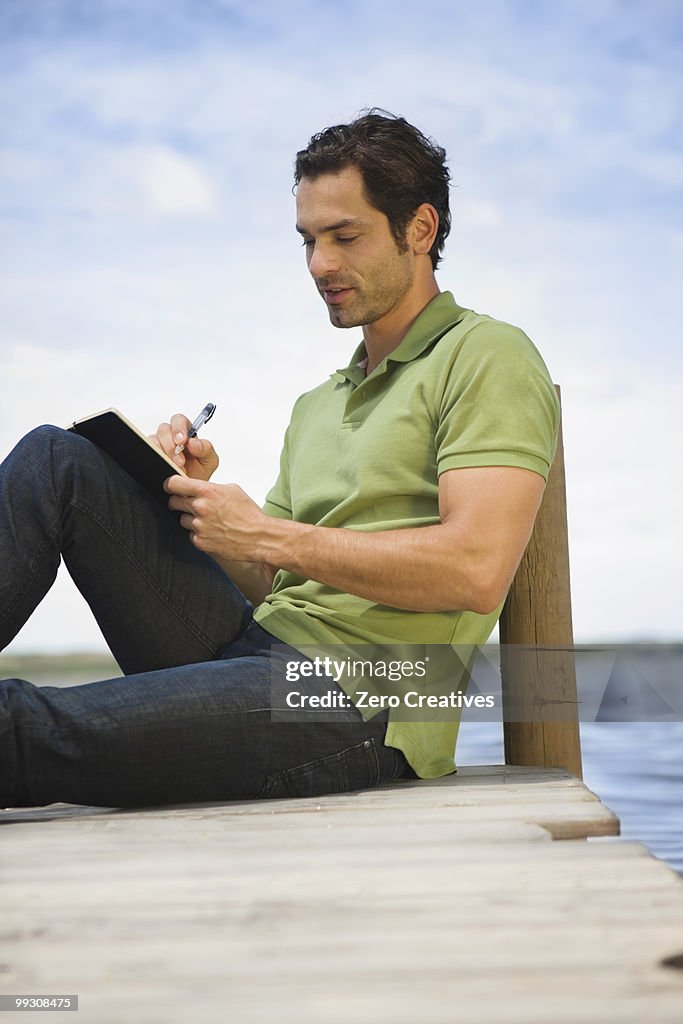 Man writing a letter