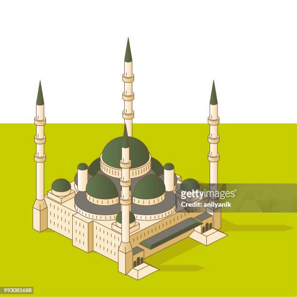 stockillustraties, clipart, cartoons en iconen met moskee - anilyanik