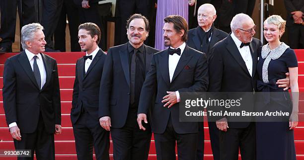 Michael Douglas, Shia LaBeouf, director Oliver Stone, Josh Brolin, Cannes Film Festival President Gilles Jacob, Frank Langella and Carey Mulligan...